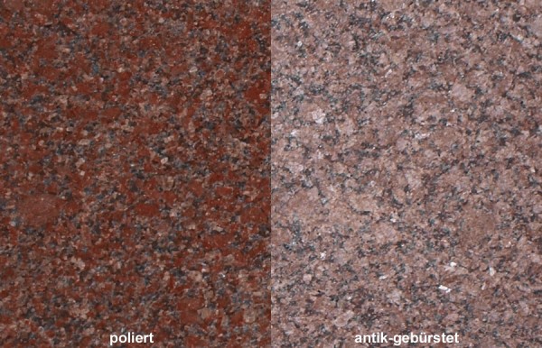 Terrassenplatten Granit New Imperial Red